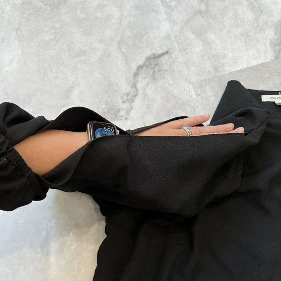 Maurices Above Knee Black Rayon Cocktail Dress Plus 2 Fits like 22 W Pockets‎ - Picture 4 of 8